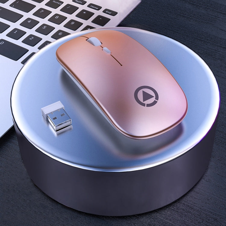 YINDIAO A2 2.4GHz 1600DPI 3-modes Adjustable Wireless Silent Mouse, Battery Powered, Battery ver. – Durable Build, Easy to Use Battery ver. Rose Gold