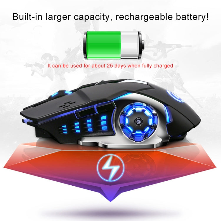 YINDIAO A4 2.4GHz 1600DPI 3-modes Adjustable Rechargeable Wireless Silent Gaming Mouse (Star Black), Star Black – Durable Build, Easy to Use
