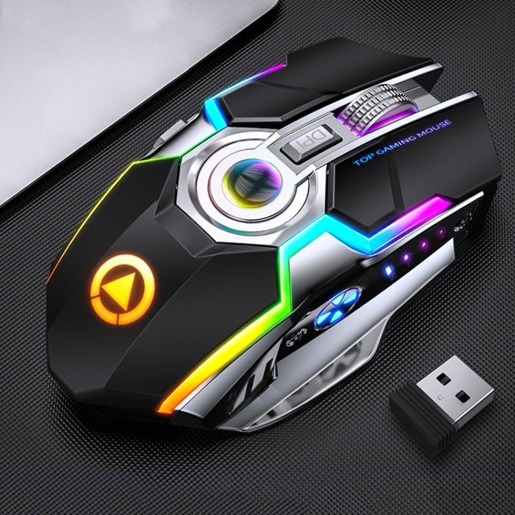 YINDIAO A5 2.4GHz 1600DPI 3-modes Adjustable Rechargeable RGB Light Wireless Silent Gaming Mouse – Durable Build, Easy to Use