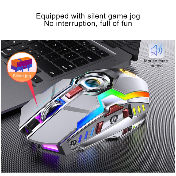 YINDIAO A5 2.4GHz 1600DPI 3-modes Adjustable Rechargeable RGB Light Wireless Silent Gaming Mouse – Durable Build, Easy to Use