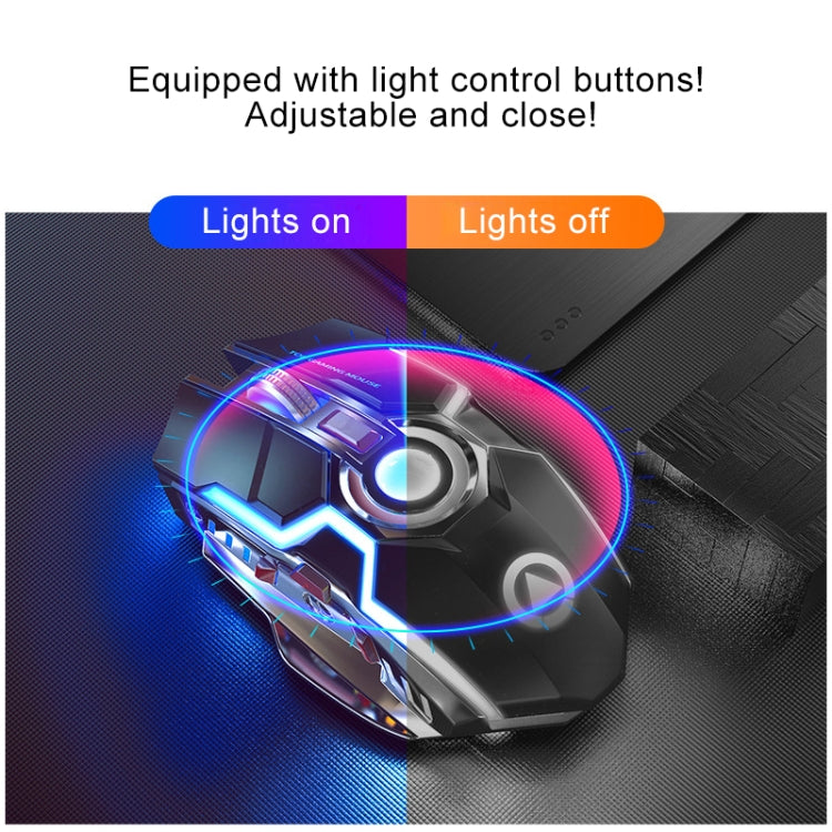 YINDIAO A5 2.4GHz 1600DPI 3-modes Adjustable Rechargeable RGB Light Wireless Silent Gaming Mouse – Durable Build, Easy to Use