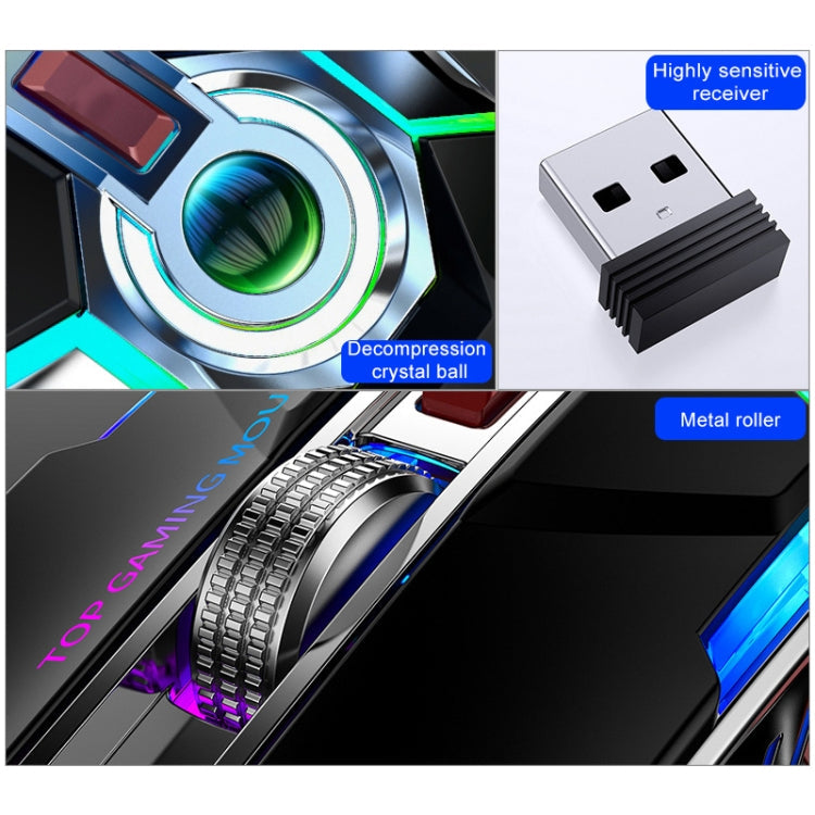 YINDIAO A5 2.4GHz 1600DPI 3-modes Adjustable Rechargeable RGB Light Wireless Silent Gaming Mouse – Durable Build, Easy to Use
