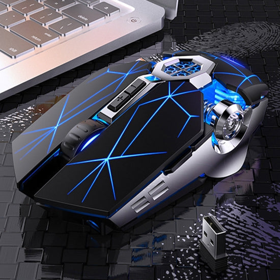 YINDIAO A7 2.4GHz 1600DPI 3-modes Adjustable 7-keys Rechargeable RGB Light Wireless Silent Gaming Mouse – Durable Build, Easy to Use Black
