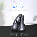 DELUX M618GX Wireless Ergonomic Vertical Mouse 1600DPI Optical Mouse, M618GX – Durable Build, Easy to Use