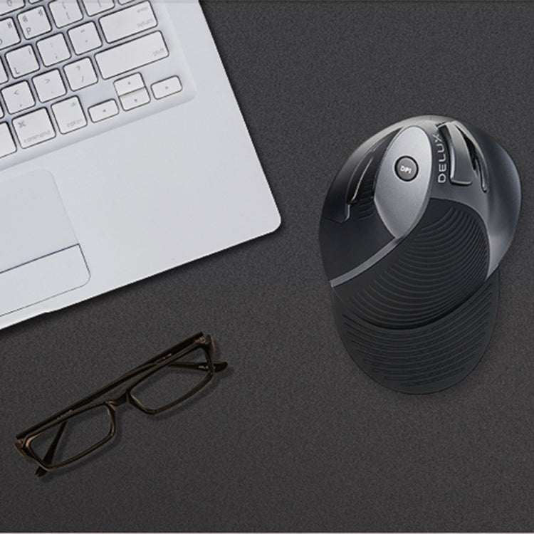 DELUX M618GX Wireless Ergonomic Vertical Mouse 1600DPI Optical Mouse, M618GX – Durable Build, Easy to Use