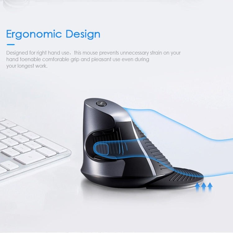 DELUX M618GX Wireless Ergonomic Vertical Mouse 1600DPI Optical Mouse, M618GX – Durable Build, Easy to Use