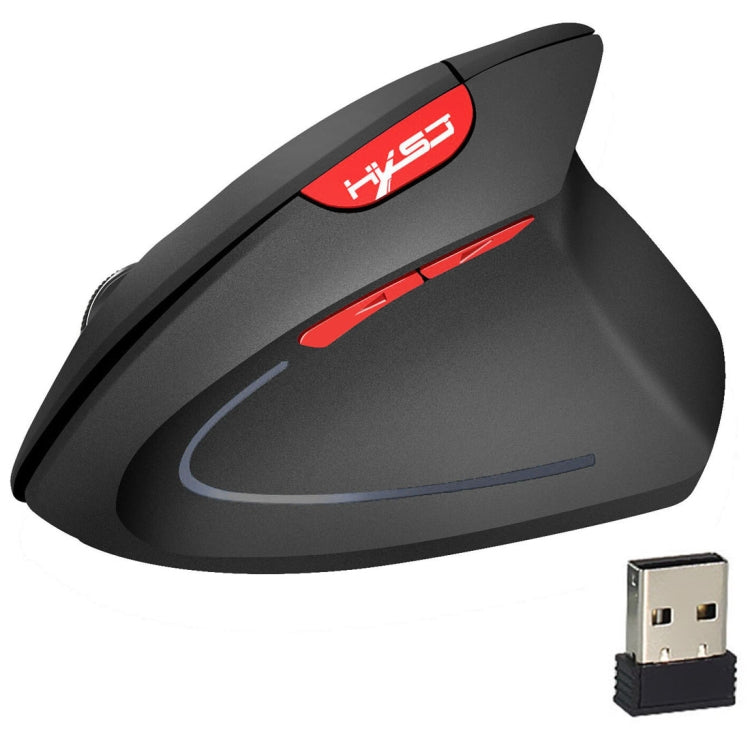 HXSJ T24 6 Buttons 2400 DPI 2.4G Wireless Vertical Ergonomic Mouse with USB Receiver, 6 Buttons T24 Black, 6 Buttons T24 Grey – Durable Build, Easy to Use 6 Buttons T24 Black Black