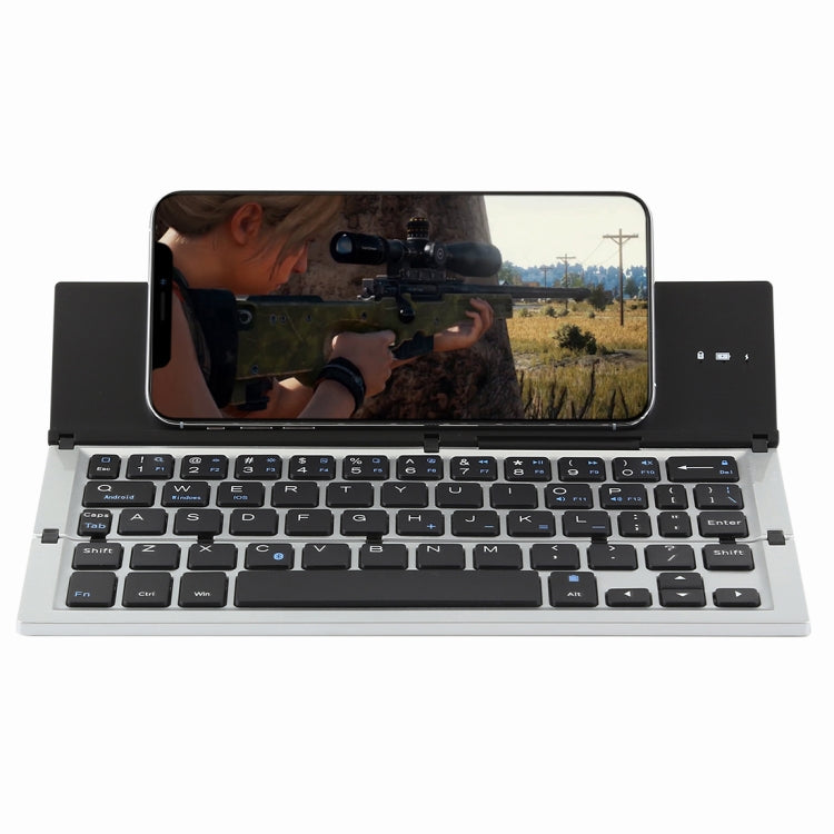 GK608 Ultra-thin Foldable Bluetooth V3.0 Keyboard, Built-in Holder, Support Android / iOS / Windows System, GK608 (Black), GK608 (Grey), GK608 (Gold) – Bluetooth, Ultra-thin GK608 (Grey) Grey