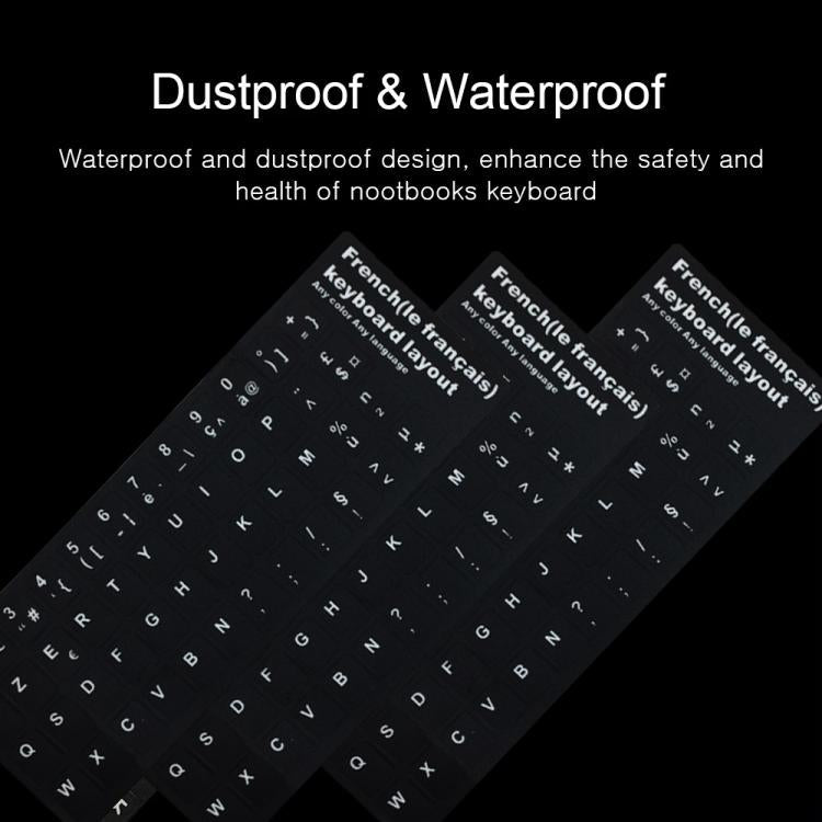 French Learning Keyboard Layout Sticker for Laptop / Desktop Computer Keyboard, French – Waterproof