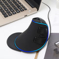 DELUX M618 Plus Wired Blue Version Optical Mouse Ergonomic Vertical Mouse 1600DPI, 1600DPI Wired – Durable Build, Easy to Use 1600DPI Wired