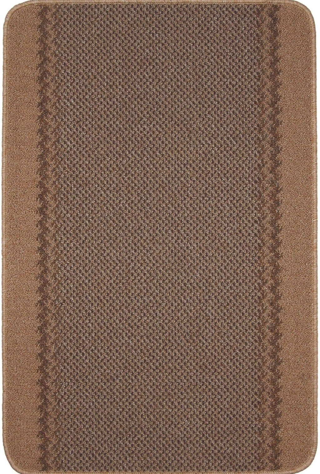 Washable Bordered Beige Rug