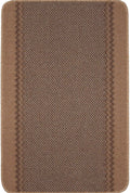 Washable Bordered Beige Rug