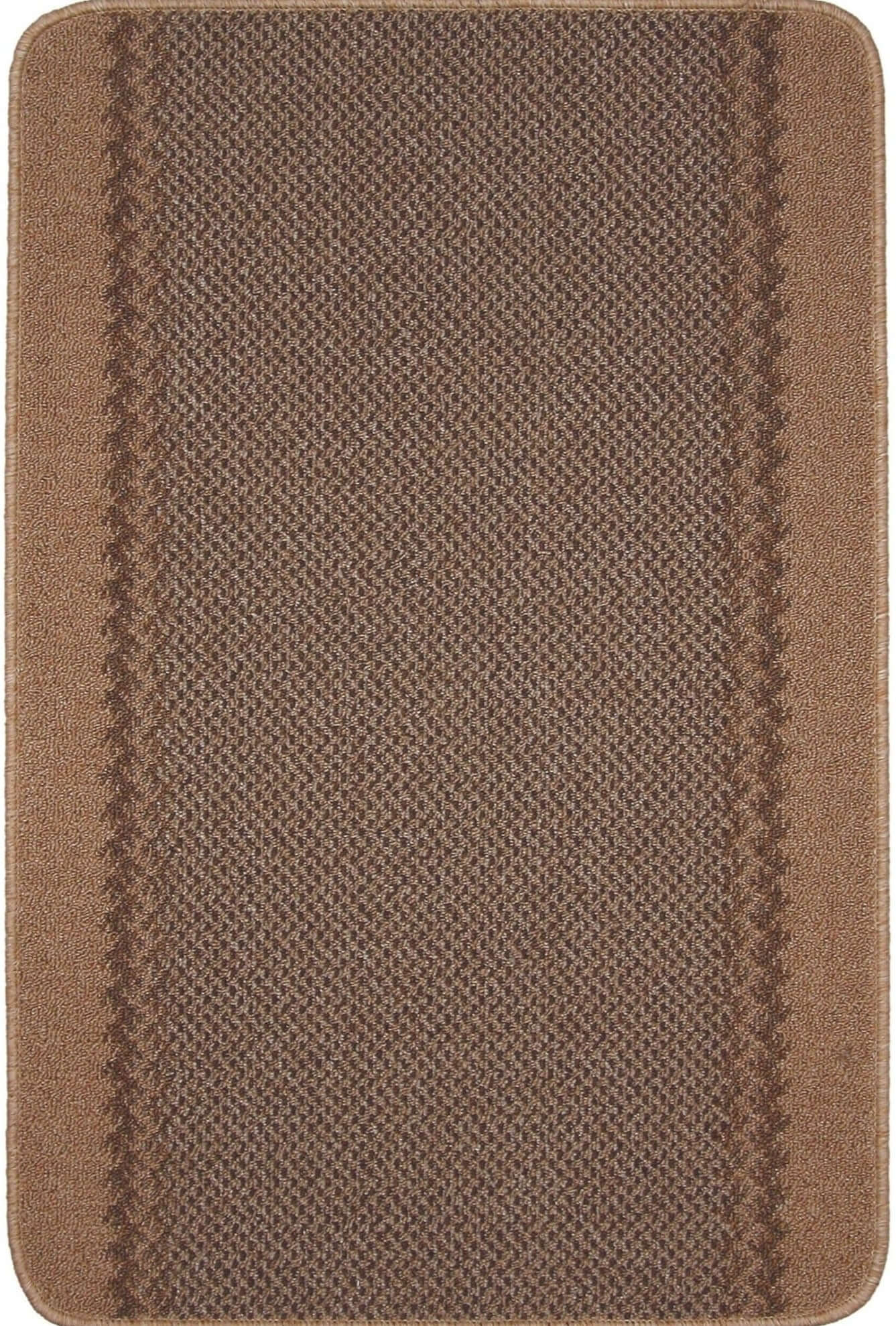 Washable Bordered Beige Rug