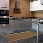 Washable Bordered Beige Rug