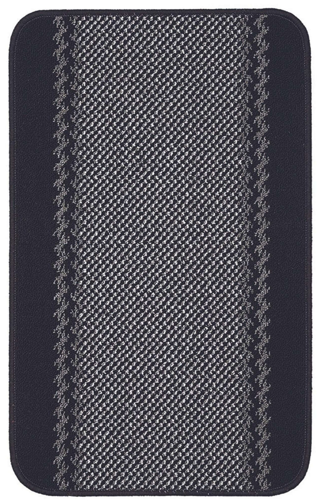 Washable Bordered Black Rug