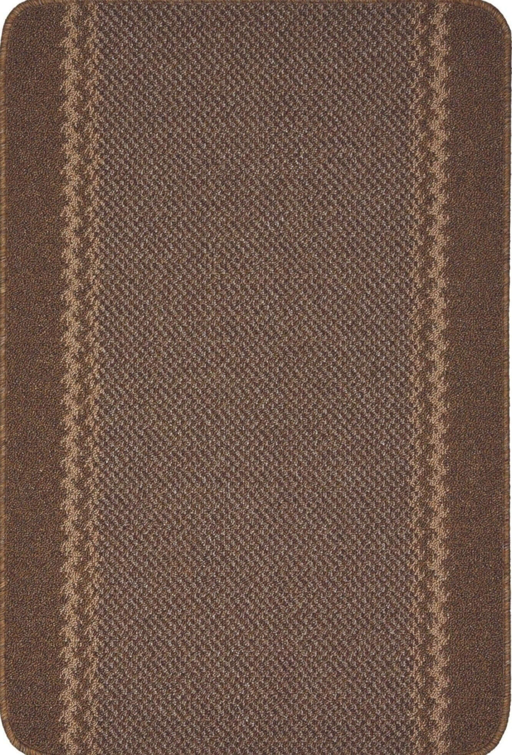 Washable Bordered Brown Rug