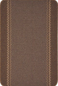 Washable Bordered Brown Rug