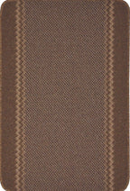 Washable Bordered Brown Rug