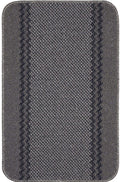 Washable Bordered Dark Grey Rug