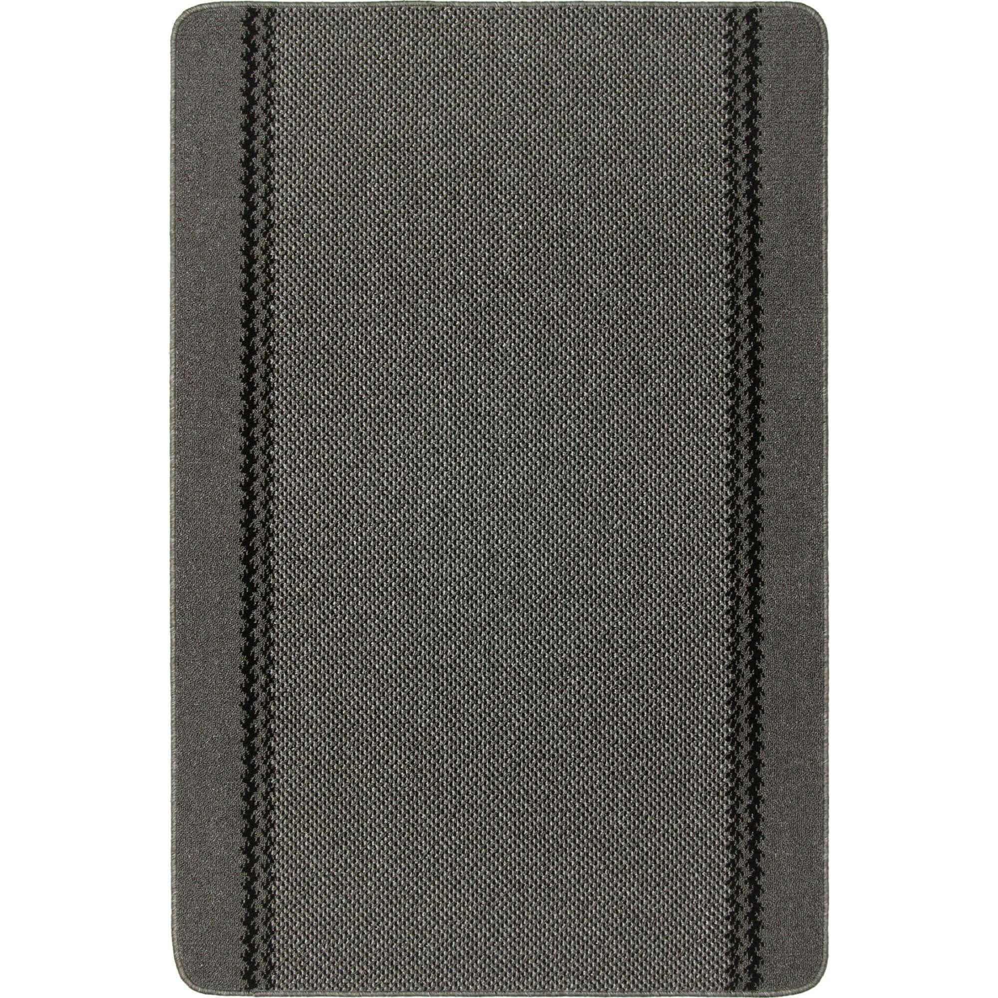 Washable Bordered Dark Grey Rug 100X150 cm