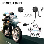 T2 Bluetooth V5.0 Helmet Headset 5V for Motorcycle Driving with Anti-interference Microphone Default Title