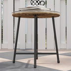 Rattan Bistro Set, Small Balcony Furniture with Cushion, Light Grey