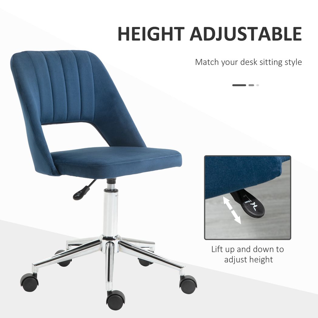 Mid-Back Swivel Home Office Chair Scallop Computer Chair