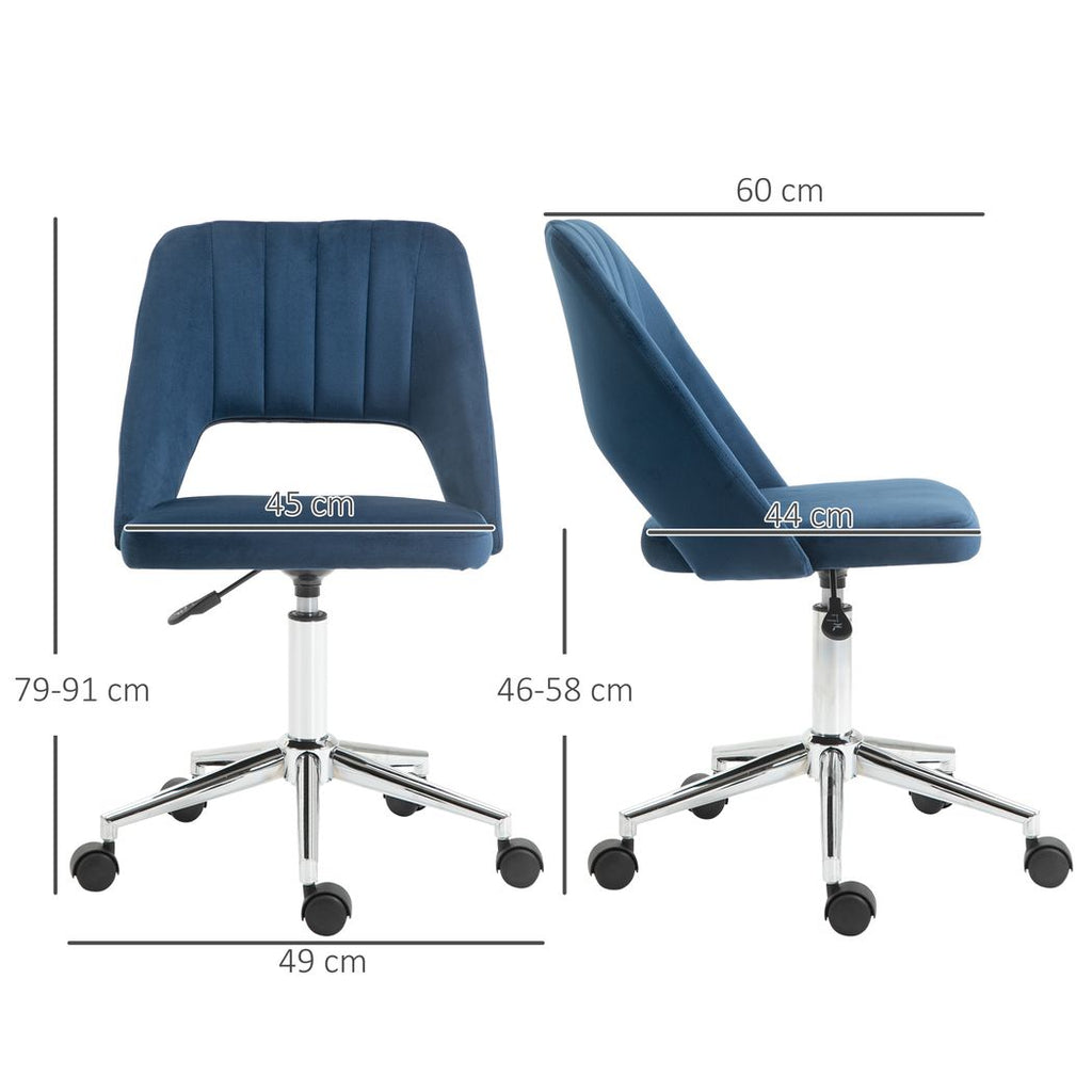 Mid-Back Swivel Home Office Chair Scallop Computer Chair