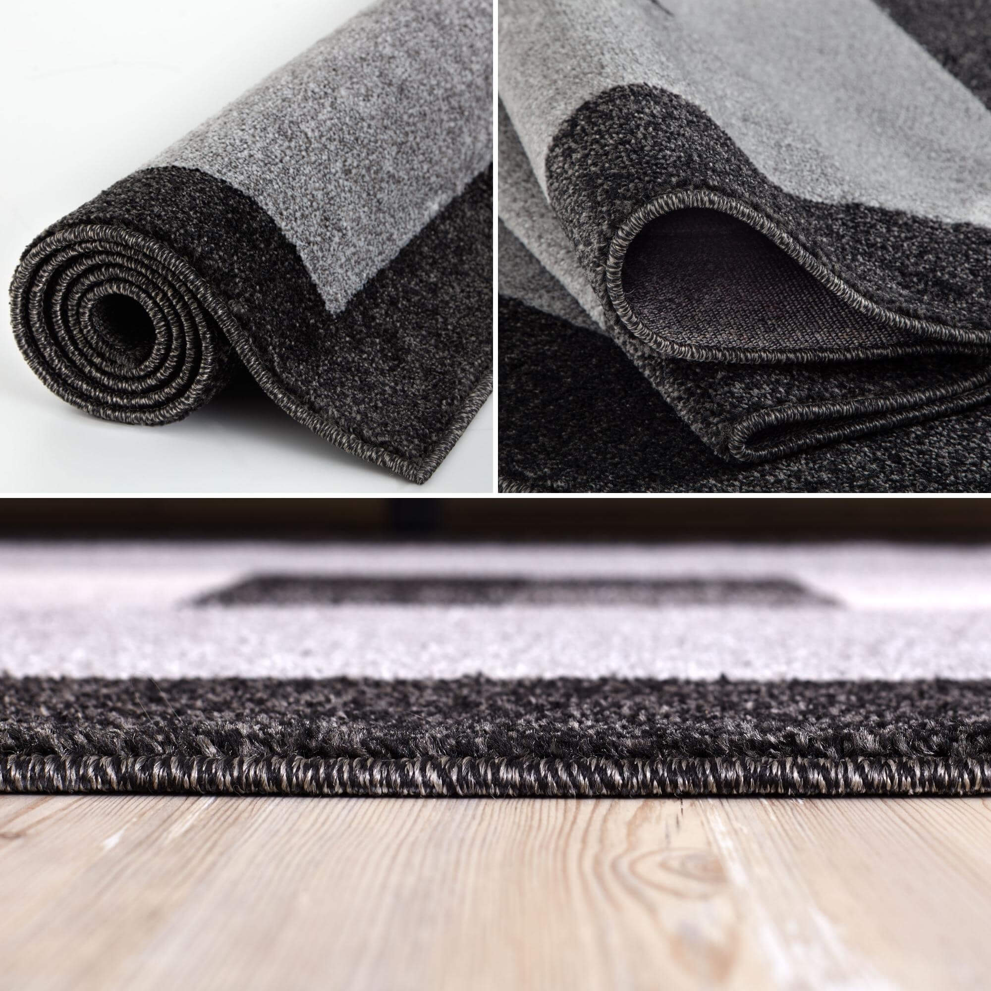 Ephesus Grey Black Rug