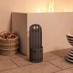 4 Piece Fireplace Companion Set, Metal Fireplace Accessories with Broom, Shovel, Poker, Bucket, Black