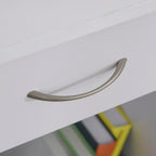 L-Shaped Corner Computer Desk with 2 Shelves, Wide Worktop, Keyboard Tray, Drawer and CPU Stand, Home Office Study Bedroom Furniture, White
