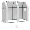 Tomato Greenhouse with 2 Roll-up Doors, 185 x 94 x 150cm White