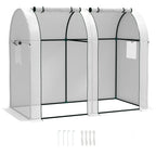 Tomato Greenhouse with 2 Roll-up Doors, 185 x 94 x 150cm White