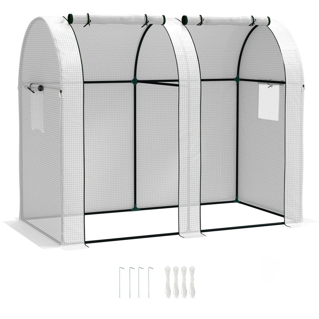 Tomato Greenhouse with 2 Roll-up Doors, 185 x 94 x 150cm