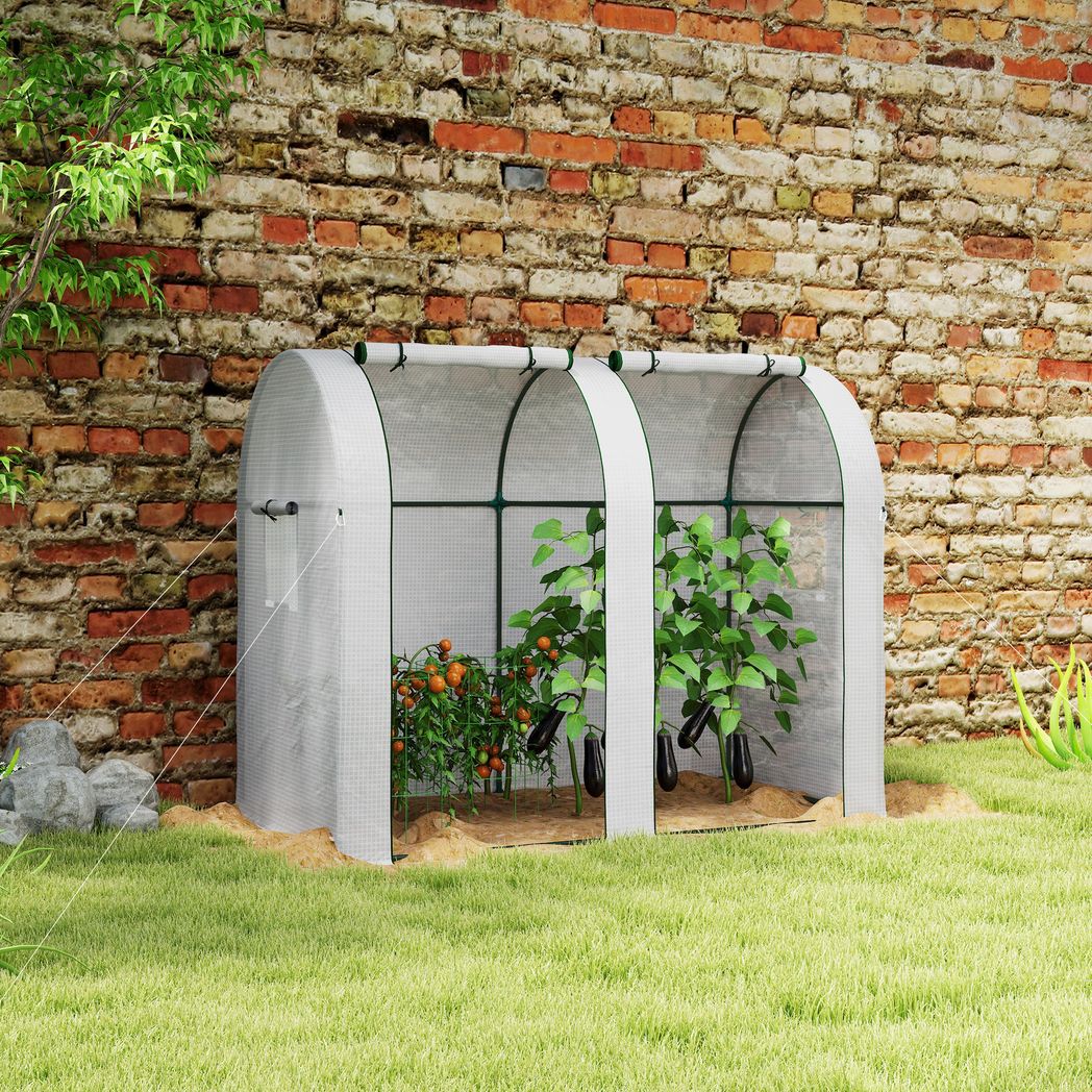 Tomato Greenhouse with 2 Roll-up Doors, 185 x 94 x 150cm