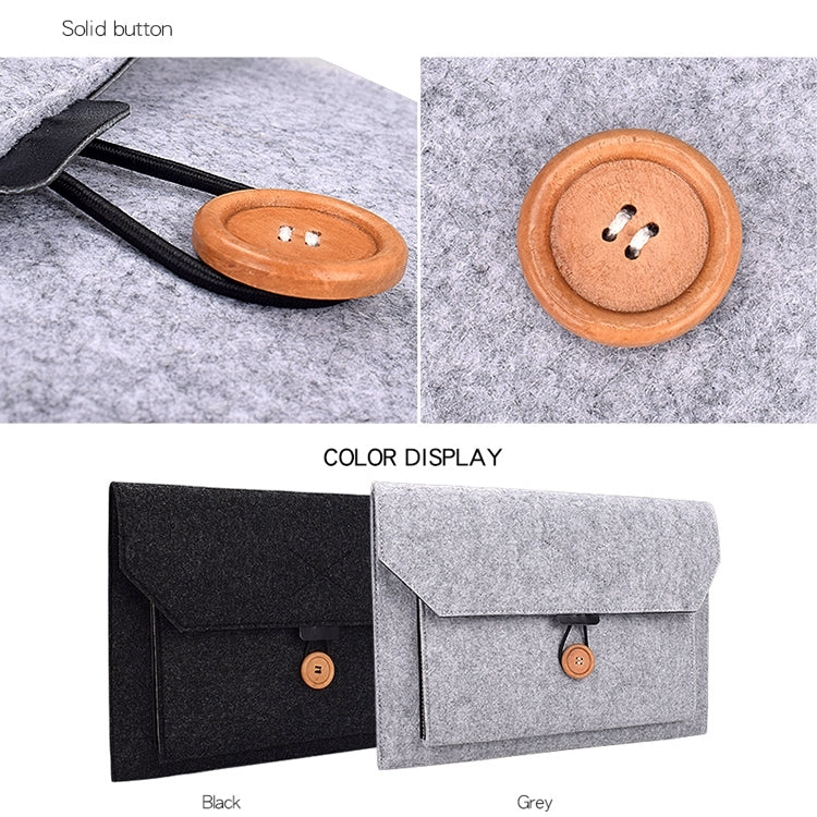 ND06 Multi-purpose Felt Button Laptop Inner Bag for 12.5 inch Laptop, 12.5 inch – Durable Build, Easy to Use