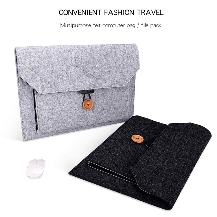 ND06 Multi-purpose Felt Button Laptop Inner Bag for 12.5 inch Laptop, 12.5 inch – Durable Build, Easy to Use