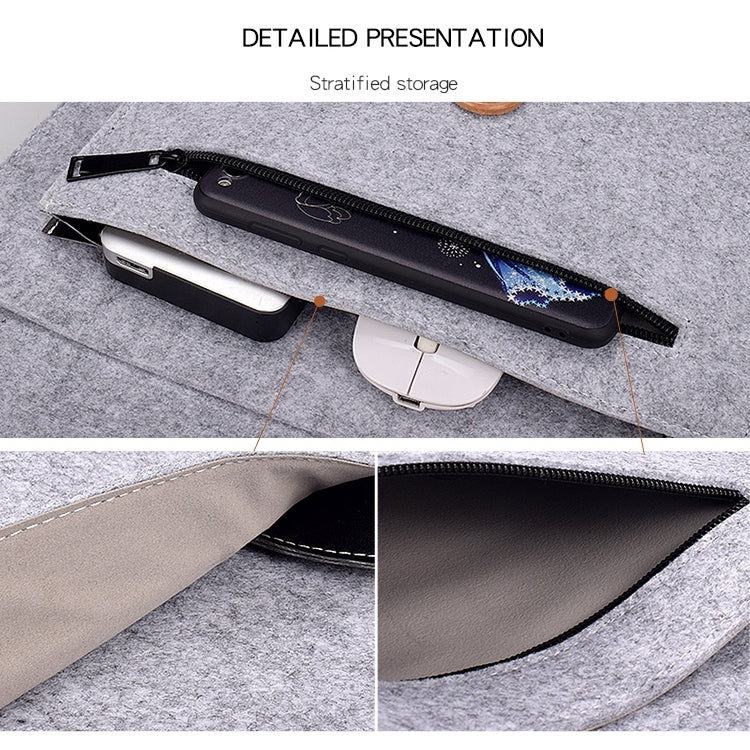 ND06 Multi-purpose Felt Button Laptop Inner Bag for 12.5 inch Laptop, 12.5 inch – Durable Build, Easy to Use