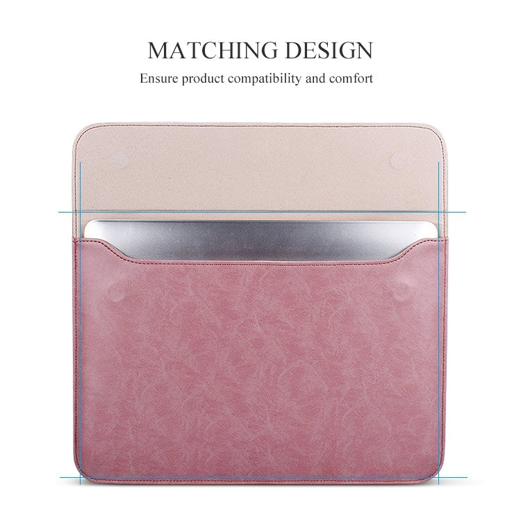 PU01S PU Leather Horizontal Invisible Magnetic Buckle Laptop Inner Bag for 13.3 inch laptops, 13.3 inch – Shockproof, Waterproof, Magnetic