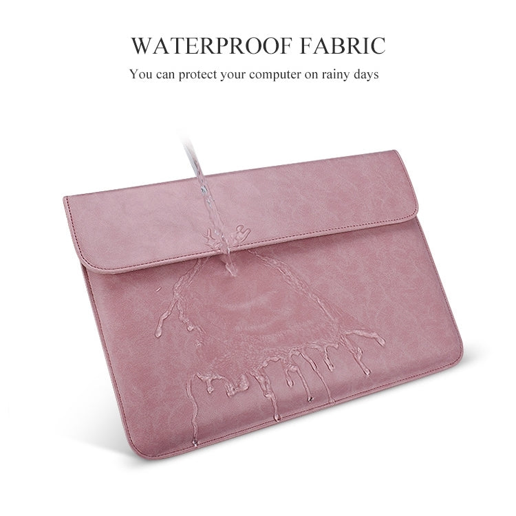 PU01S PU Leather Horizontal Invisible Magnetic Buckle Laptop Inner Bag for 13.3 inch laptops, 13.3 inch – Shockproof, Waterproof, Magnetic