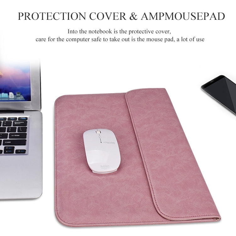 PU01S PU Leather Horizontal Invisible Magnetic Buckle Laptop Inner Bag for 13.3 inch laptops, 13.3 inch – Shockproof, Waterproof, Magnetic