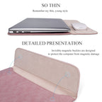 PU01S PU Leather Horizontal Invisible Magnetic Buckle Laptop Inner Bag for 13.3 inch laptops, 13.3 inch – Shockproof, Waterproof, Magnetic