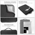 13.3 inch Universal Fashion Soft Laptop Denim Bags Portable Zipper Notebook Laptop Case Pouch for MacBook Air / Pro, Lenovo and other Laptops, Size: 35.5x26.5x2cm, 13.3 inch Grey, 13.3 inch Dark Blue, 13.3 inch Black – Durable Build, Easy to Use