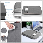 13.3 inch Universal Fashion Soft Laptop Denim Bags Portable Zipper Notebook Laptop Case Pouch for MacBook Air / Pro, Lenovo and other Laptops, Size: 35.5x26.5x2cm, 13.3 inch Grey, 13.3 inch Dark Blue, 13.3 inch Black – Durable Build, Easy to Use