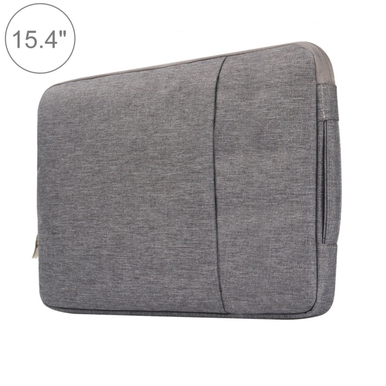 15.4 inch Universal Fashion Soft Laptop Denim Bags Portable Zipper Notebook Laptop Case Pouch for MacBook Air / Pro, Lenovo and other Laptops, Size: 39.2x28.5x2cm, 15.4 inch Grey, 15.4 inch Dark Blue, 15.4 inch Black – Durable Build, Easy to Use