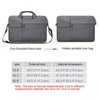 ST02S Waterproof Tear Resistance Hidden Portable Strap One-shoulder Handbag for 14.1 inch Laptops, with Suitcase Belt, ST02S 14.1 inch Black, ST02S 14.1 inch Dark Gray, ST02S 14.1 inch Pink, ST02S 14.1 inch Light Grey, ST02S 14.1 inch Navy Blue –...
