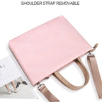 PU Waterproof Laptop Handbag Crossbody Bag for 13.3 inch Laptops, 13.3 inch (Pink) – Waterproof