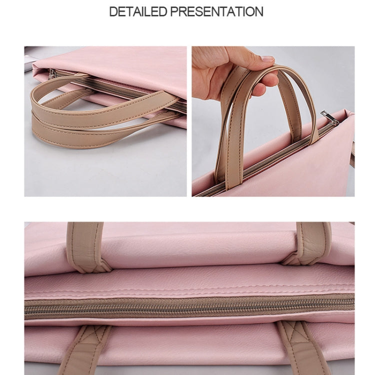 PU Waterproof Laptop Handbag Crossbody Bag for 13.3 inch Laptops, 13.3 inch (Pink) – Waterproof