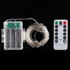 50 LEDs 3 x AA Batteries Box Fairy Lamp Decorative Light with Remote Control, DC 5V, Colorful Light/Remote Control, White Light/Remote Control, Warm White/Remote Control