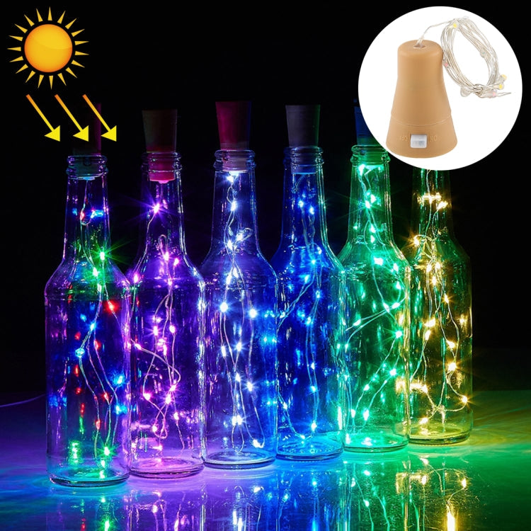1m 10 LEDs SMD 0603 Solar Powered Copper Wire String Light Fairy Lamp Decorative Light, 1m Colorful Light 1m Colorful Light Colorful Light